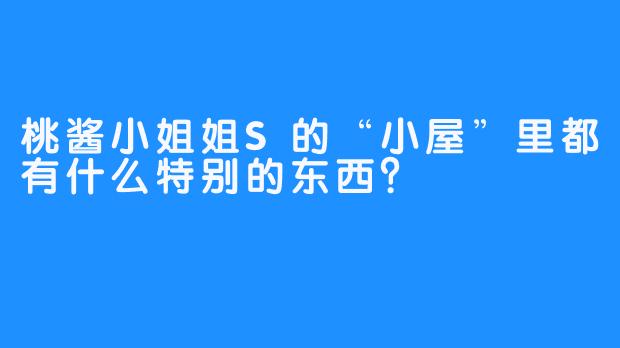 桃酱小姐姐S的“小屋”里都有什么特别的东西？